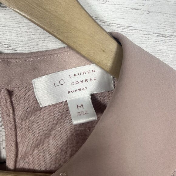 Lauren Conrad womens pink sleeveless blouse size medium ligthweight office - Picture 3 of 6